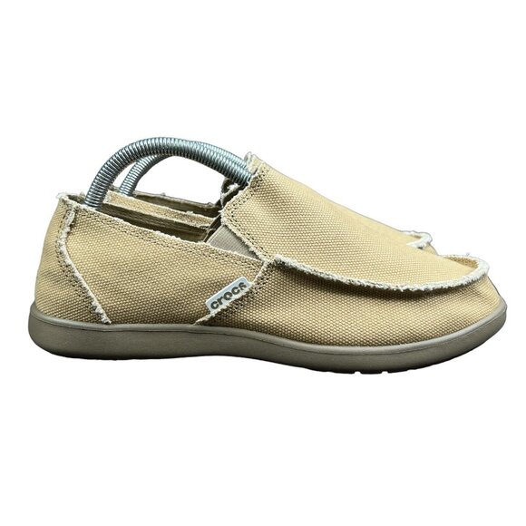 Crocs Santa Cruz Espresso Tan Men's Size 8 - Picture 1 of 8